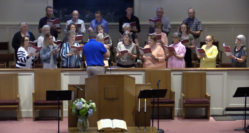 Adult Choir singing